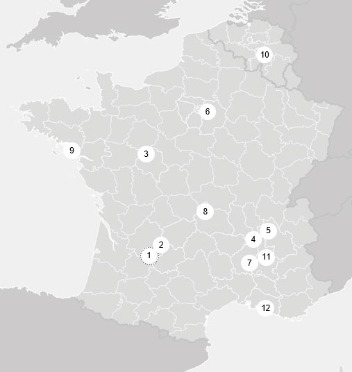 carte des sites